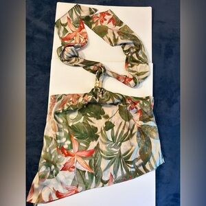 ZARA‎ Tropical Print Halter Top – Size L